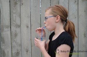 When baby is not well attached, he/she may look like he/she is drinking out of a straw